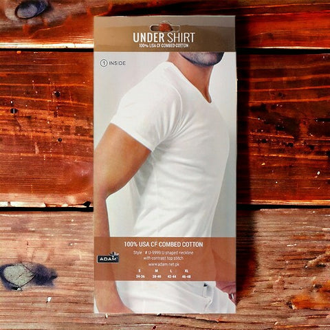 Adam Men's Half Sleeves Vest White