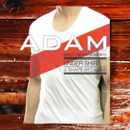 ADAM U/SHAPE Neckline White Half Sleeve Vest