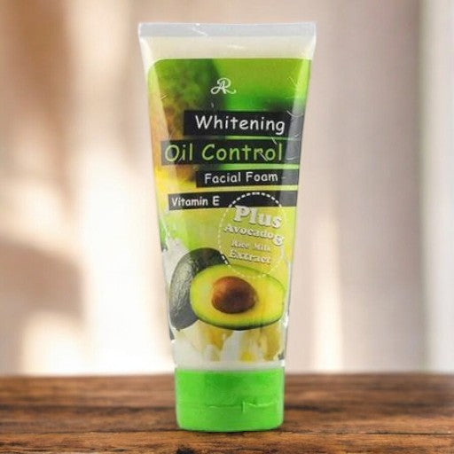 AR Whitening Oil Control Facial Foam Vitamin E + Avocado & Rice milk Extract