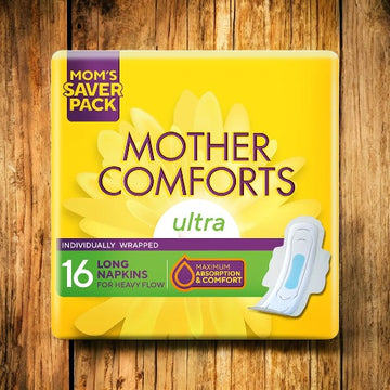 Butterfly Mother Comforts Ultra Individually Wrapped Long Napkins 16 Pads