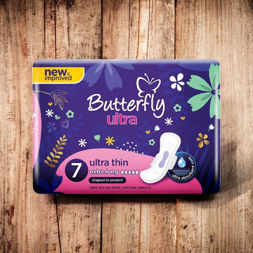 Butterfly Ultra New & Improved Ultra Thin Extra Long 7 Pads