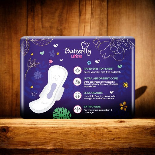 Butterfly Ultra New & Improved Ultra Thin Extra Long 7 Pads