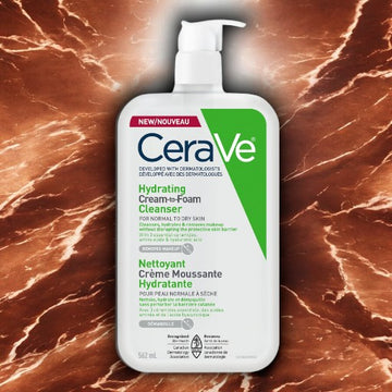 Cera Ve Developed With Dermatologist Hydrating Cream To Foam Cleanser For Normal to Dry Skin Removes Makeup