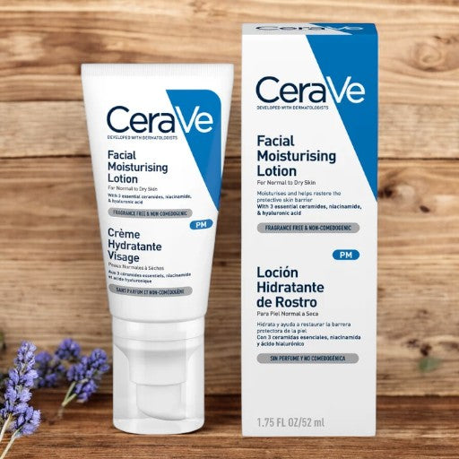 CeraVe Developed with dermatologists Facial Moisturising Lotion for Normal to Dry Skin PM