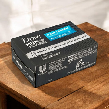 Dove Men +Care Clean Comfort Hydrating 3 In 1 Hand & Body + Face + Shave Bar Soap