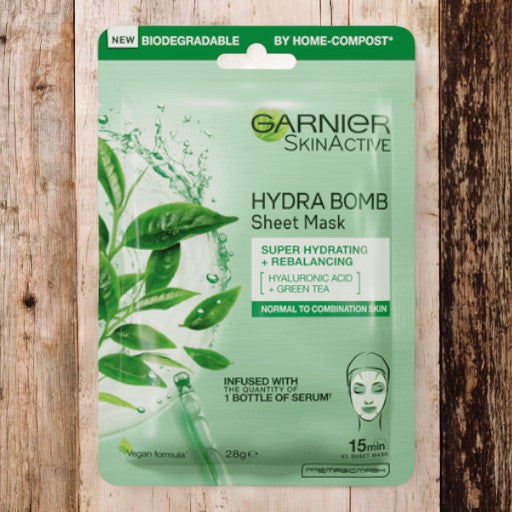 GARNIER SkinActive Hydra Bomb Hyaluronic Acid Green Tea Sheet Mask