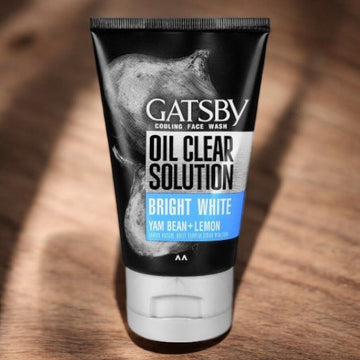 Gatsby Oil Clear Solution Bright White Yam Bean+Lemon Cooling Face Wash, Oil Control