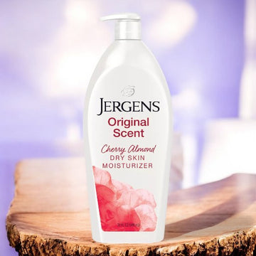 Jergens Original Scent with Cherry Almond Essence Dry Skin Moisturizer, Long Lasting Hydration