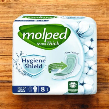 Molped Maxi Thick Hygiene Shield Extra Long 8 Pads