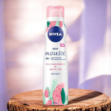 NIVEA Body Mousse - Wild Raspberry & White Tea body Moisturizer