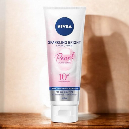 NIVEA Sparkling Bright Faciall Foam Pearl Micro Serum 10x Brightning For All Skin Type