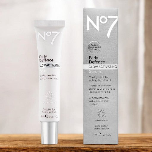 No7 Early Defence Glow Activating Serum Glowing, Healthier looking skin in 1 week Glow Activating Suitable for Sensitive Skin