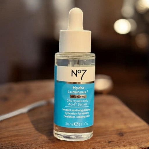 No7 Hydra Luminous+ Hydrating 2% Hyaluronic Acid Serum Healthier Looking Skin