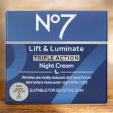 No7 Lift & Luminate Triple Action Night Cream Suitable For Sensitive Skin