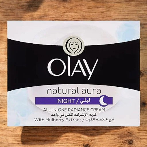 OLAY Natural Aura Night All-IN-ONE Radiance Cream with mulberry Extract