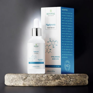 REVIVAL Naturals Hyaluronic Acid Serum Rejuvenates & Hydrates  For Norma, Dry & Combination Skin Type