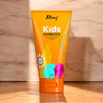 RIVAJ Kids Sun Block Water & Sweat Resistant Gentle Formula SPF 50