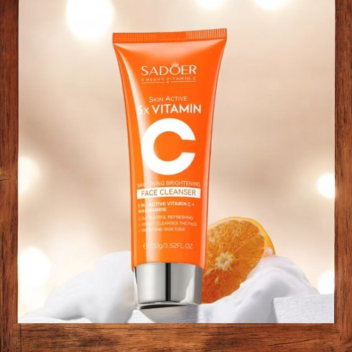 SADOER 5 Heavy Vitamin C Skin Active 5x Vitamin C Whitening Brightening Face Cleanser