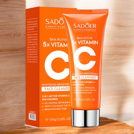 SADOER 5 Heavy Vitamin C Skin Active 5x Vitamin C Whitening Brightening Face Cleanser