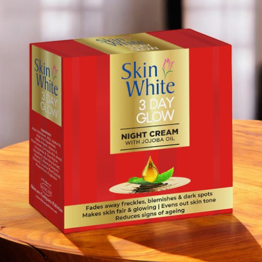 SKIN WHITE 3 Day Glow Night Cream with Jojoba Oil