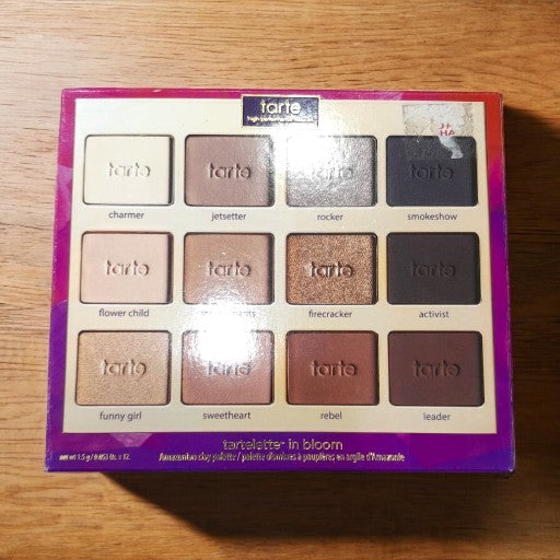 Tartelette in Bloom Clay Palette 12 Colors Eye Shadow By Tarte High Performance Naturals