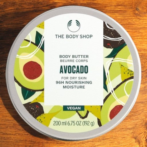 The Body Shop Body Butter Avocado for dry Skin 96H Nourishing Moisture Vegan