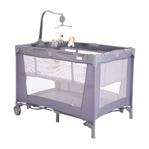 Tinnies Baby Playpen With Rocking –  Grey