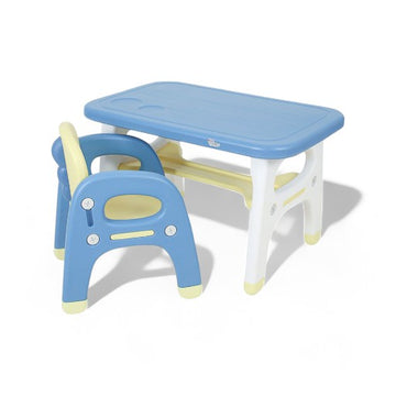 Tinnies Children Study Table Set T1101 Blue-Yellow