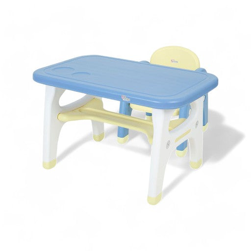 Tinnies Children Study Table Set T1101 Blue-Yellow