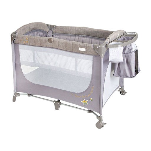 Tinnies Drop Side Playpen – Grey