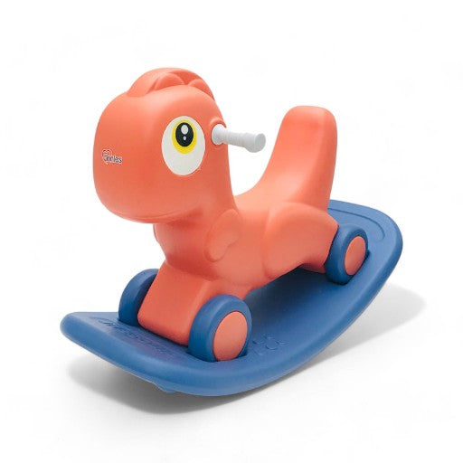 Tinnies Rocking Dinosaur & Push Car Orange