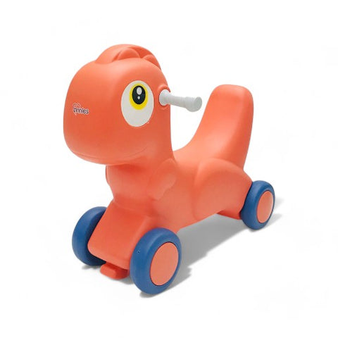Tinnies Rocking Dinosaur & Push Car Orange