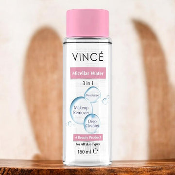 VINCE Micellar Water 3 IN 1 Moisturizer + Makeup Remover + Deep Cleansing For All Skin Type